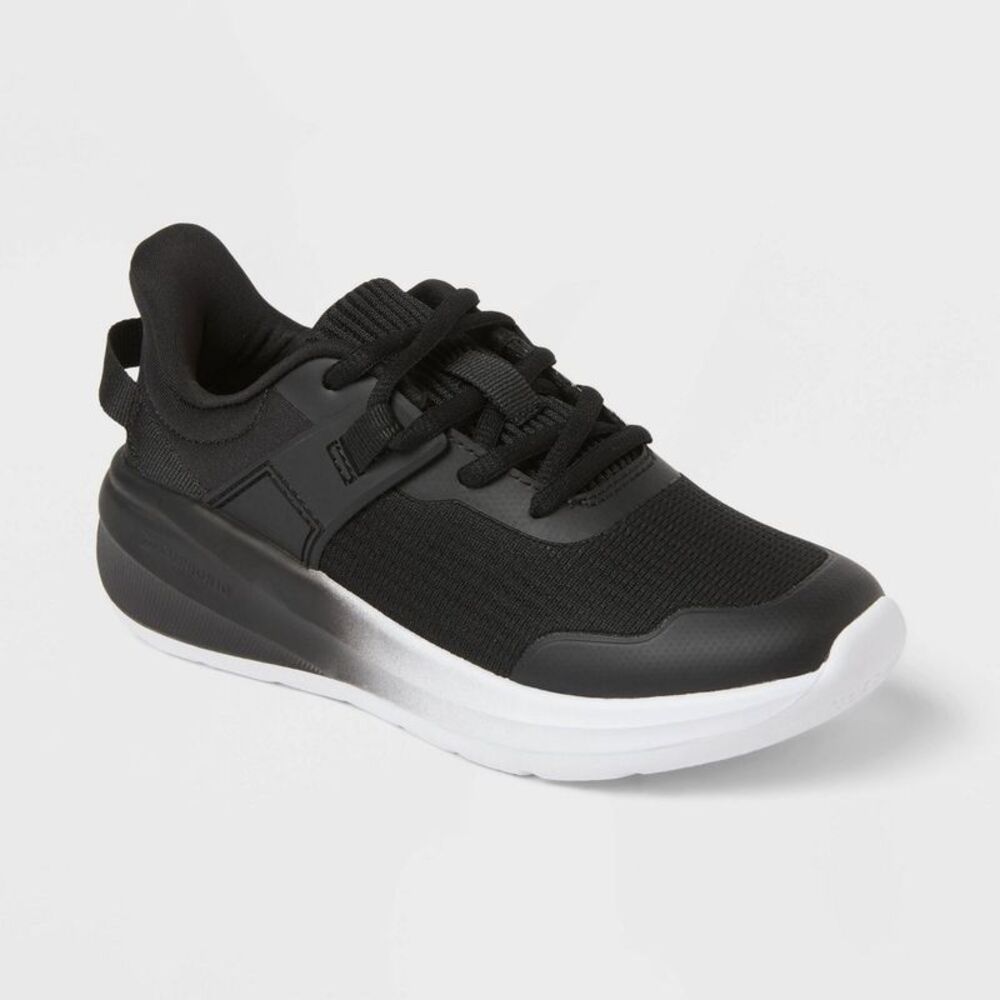 Kids' Ira Lace-Up Performance Sneakers - All In Motion Black 5